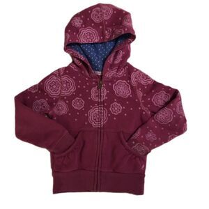 77kids By American Eagle Girl’s Fuchsia Full Zip Hoodie Sz 5 Yrs